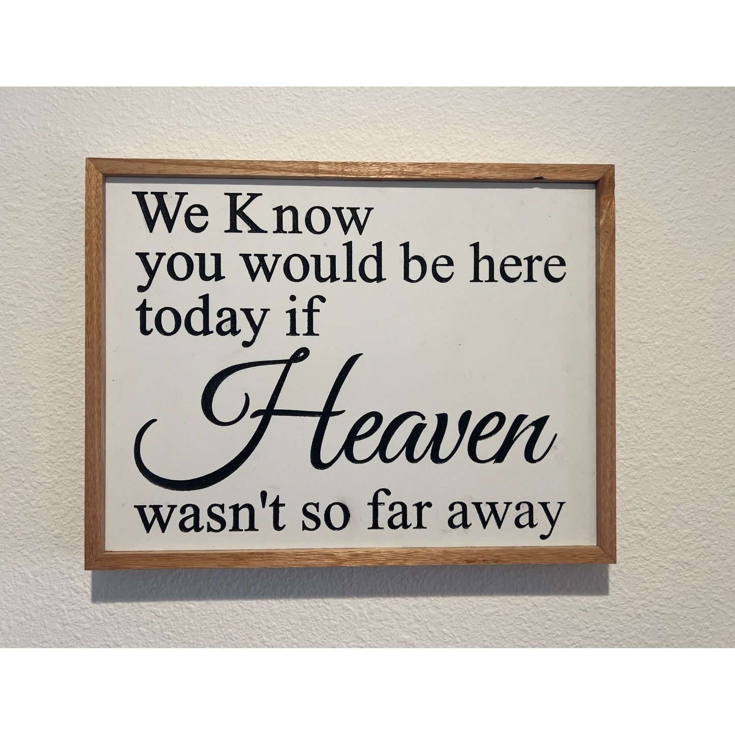 We knew you would be here today if Heaven wasn't so far away wedding sign